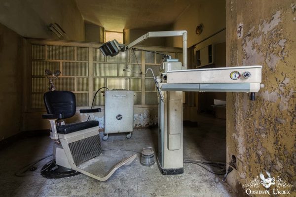Manicomio di R Italy Dentist Chair in Abandoned Asylum