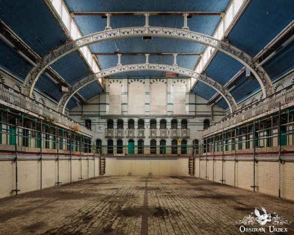 Moseley Road Baths Birmingham England UK Standing in Abandoned Gala Pool