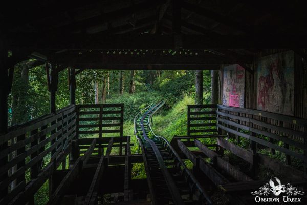 Camelot Theme Park England UK Abandoned Dragon Flyer Coaster Station