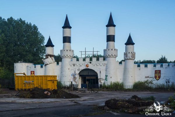 Camelot Theme Park England UK Merlins Castle Derelict