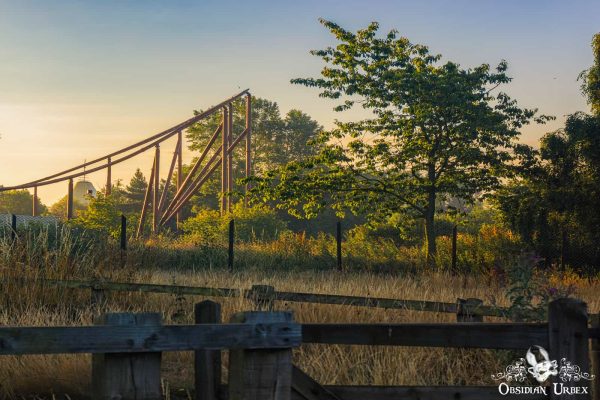 Camelot Theme Park England UK Misty Abandoned Amusement Park Rides