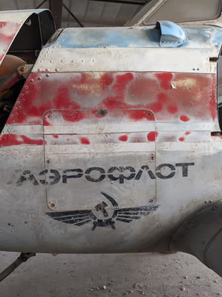 The Baltics Tour 2019 Soviet Aeroflot Aircraft wiht Hammer and Sickle Wings