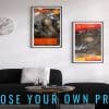 Poster Graphic Art Large Format Print of Abandoned Soviet Monument and Train Urbex Urban Exploration Custom