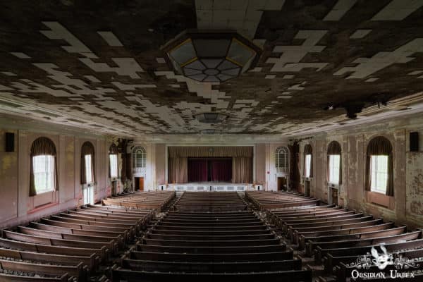Hospital for Women USA Huge Abandoned Auditorium and Stage