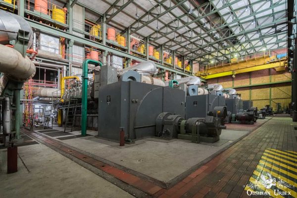 Diesel Farm Power Plant Belgium ACEC Generators In Closed Turbine Hall