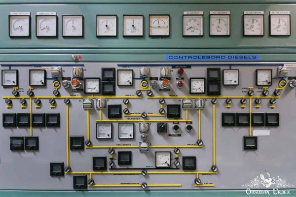 Diesel Farm Power Plant Belgium Control Panel Dials and Switches