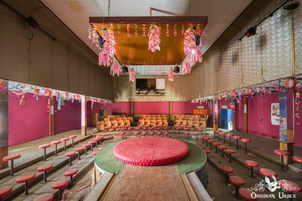 Japanese Strip Club Japan Abandoned Dancing Stage With Gaudy Decor