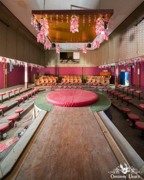 Japanese Strip Club Japan Standing On The Stage Catwalk