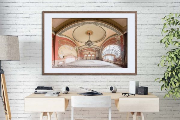 Cazinou Regal Abandoned Casino Framed Fine Art Print By Obsidian Urbex Photography On Office Wall