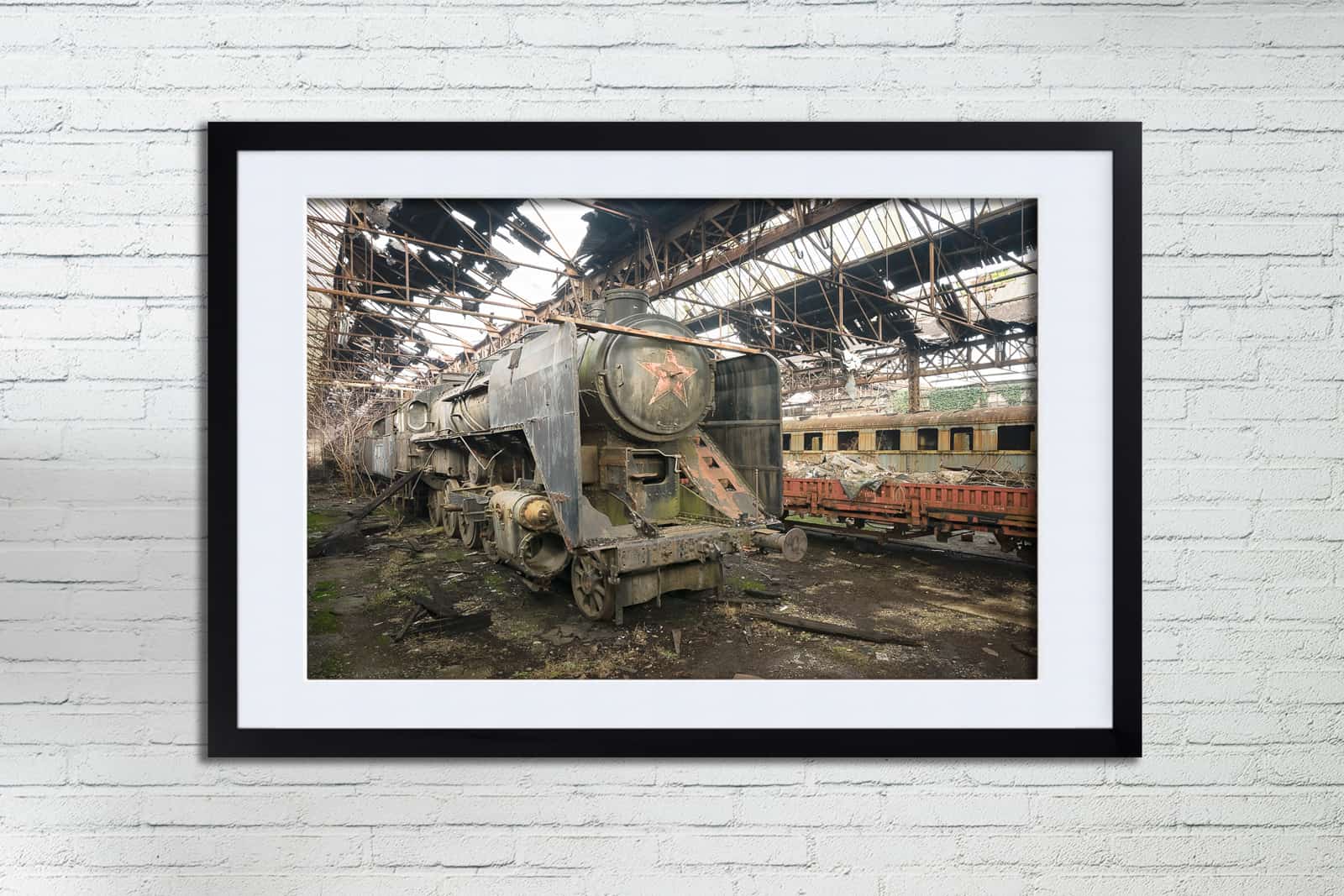 The Rusted Soviet Star Framed Fine Art Print By Obsidian Urbex Photography Frame Detail Photo