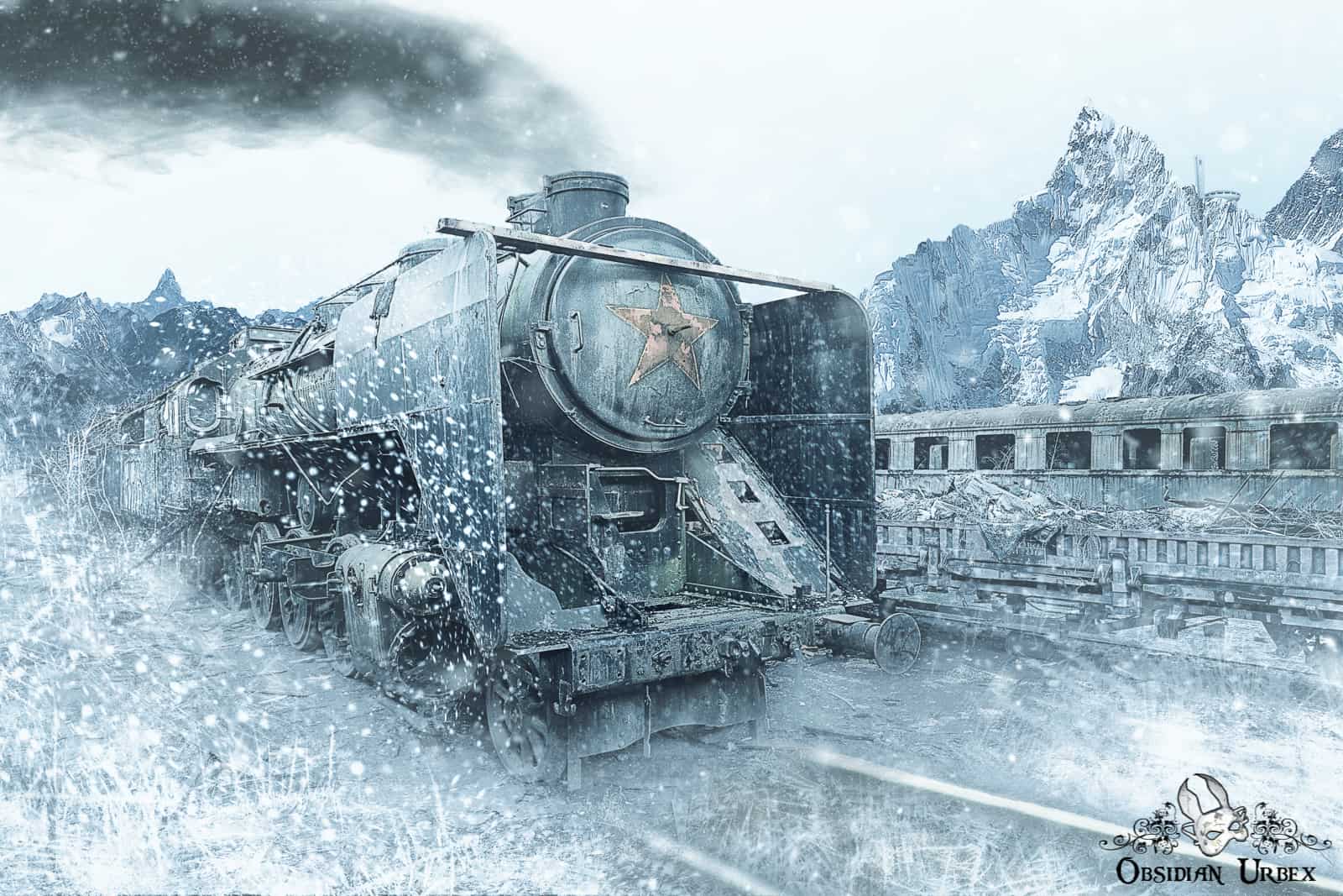 Snowpiercer Cinematic Recolour Project Abandoned Hungarian Steam Train Digital Art