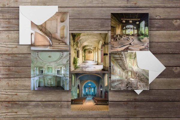 Greeting Cards Abandoned Italy Series Urban Exploration Places Gift By Obsidian Urbex Photography Six Card Preview
