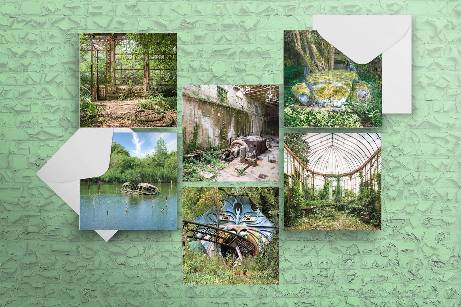 Greeting Cards Cards Reclaimed By Nature Series Urban Exploration Places Gift By Obsidian Urbex Photography Example 2