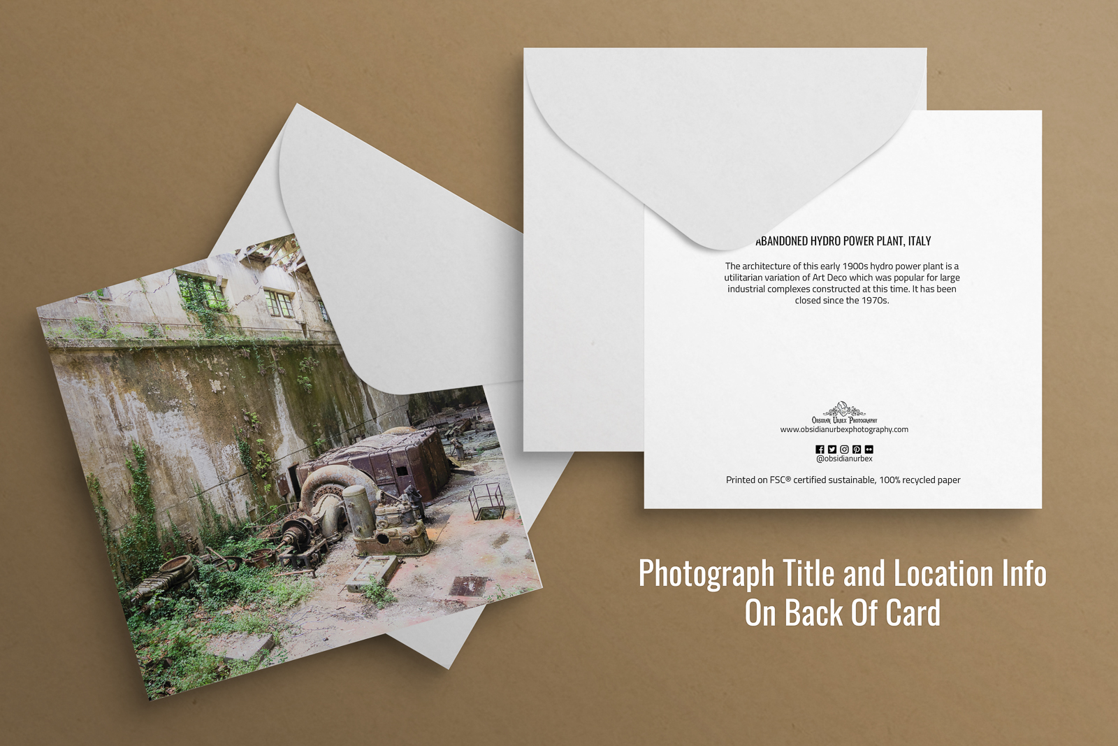 Greeting Cards - Reclaimed By Nature Series - Obsidian Urbex Photography |  Urban Exploration | Abandoned Places | Shop