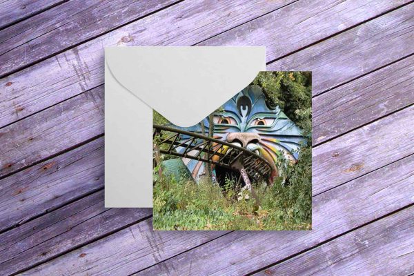 Greeting Cards Reclaimed By Nature Series Urban Exploration Places Gift By Obsidian Urbex Photography Card Reverse