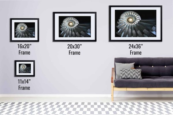 Magnificent Helix Framed Fine Art Print By Obsidian Urbex Photography Black Frame Comparison