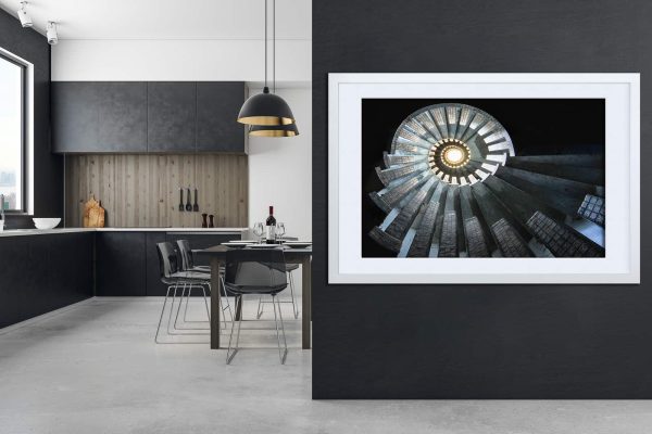 Magnificent Helix Framed Fine Art Print By Obsidian Urbex Photography In Kitchen
