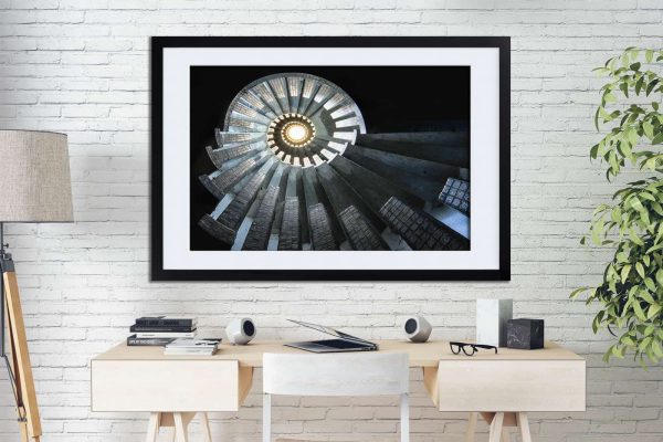 Magnificent Helix Framed Fine Art Print By Obsidian Urbex Photography On Office Wall