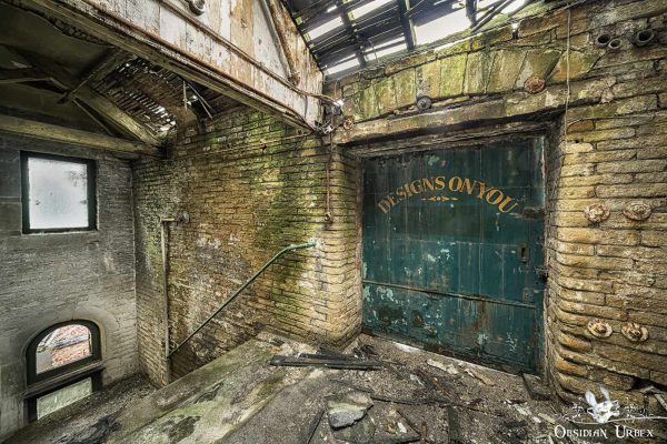 Victorian London Movie Set Original Door In Derelict Mill