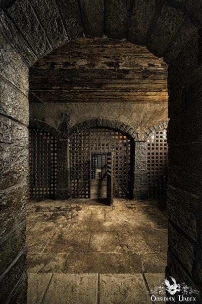 Victorian London Movie Set Prison Doors Through Archway