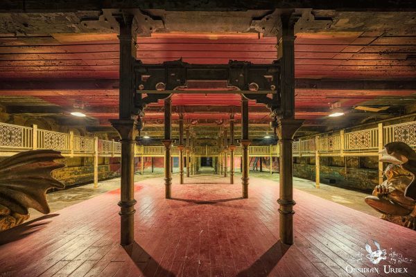 Victorian London Movie Set Standing At The Back Of The Stage