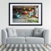 Failing Light Kuroshio Inn Framed Fine Art Print By Obsidian Urbex Photography Above Sofa
