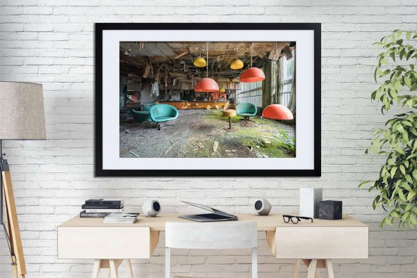 Failing Light Kuroshio Inn Framed Fine Art Print By Obsidian Urbex Photography On Office Wall