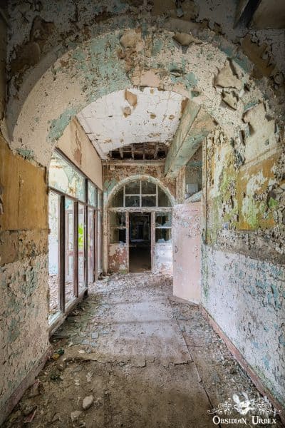 Asylum E Ireland Long Corridor With Peeling Paint