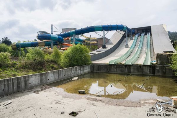 Unfinished Water Park Portugal Concrete And Colourful Slides