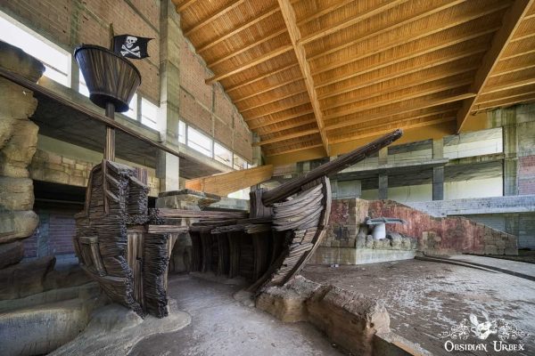 Unfinished Water Park Portugal Pirate Ship Play Area