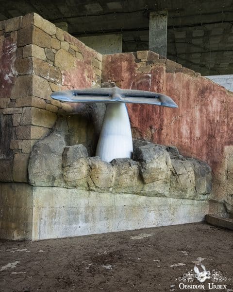 Unfinished Water Park Portugal Whale Tail Fountain