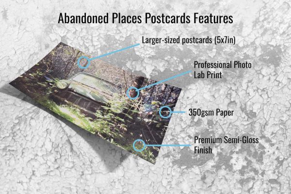 Abandoned Places on 35mm Film Postcards Close Up And Feature