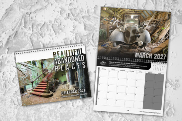 Beautiful Abandoned Places Calendar 2027 Photography Front Cover And Inside Preview